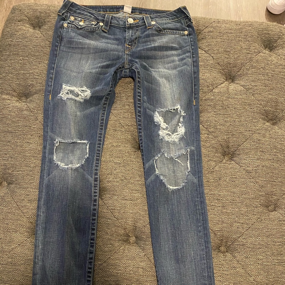 True religion jeans with tears